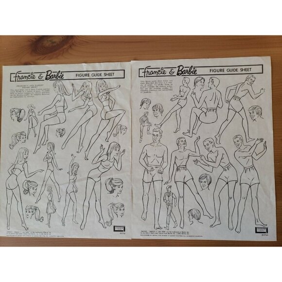 Barbie Ken Francie Fashion Designer Electric Drawing Set Guide Sheets Liddle Kid - Picture 2 of 14